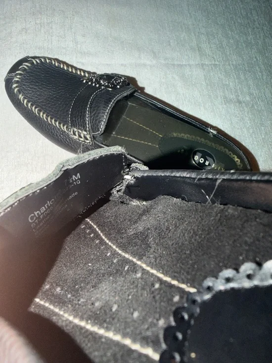 Kim Rogers ‘Charlotte’ Women’s Black Leather Slip-On Stylish Loafers Size 7.5 - Picture 10 of 10